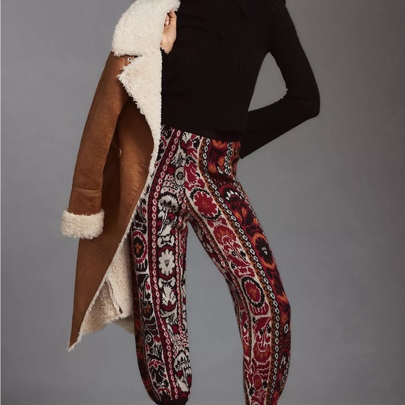 FARM Rio Pants - Farm Rio Winter Stripes Knit Joggers